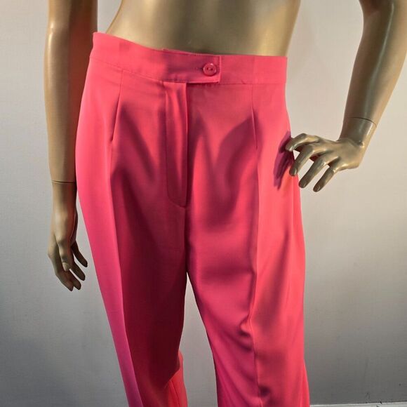 Mary McFadden Collection Dress Pants Womens Sz 8 Pink Vtg 90s Y2K High Waisted - Picture 4 of 12